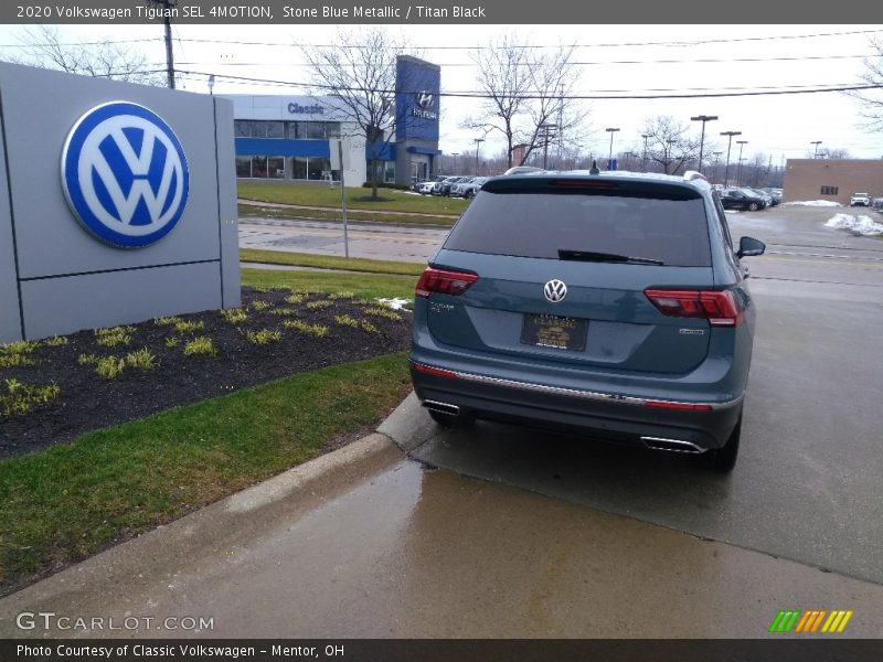 Stone Blue Metallic / Titan Black 2020 Volkswagen Tiguan SEL 4MOTION