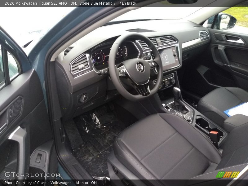Stone Blue Metallic / Titan Black 2020 Volkswagen Tiguan SEL 4MOTION