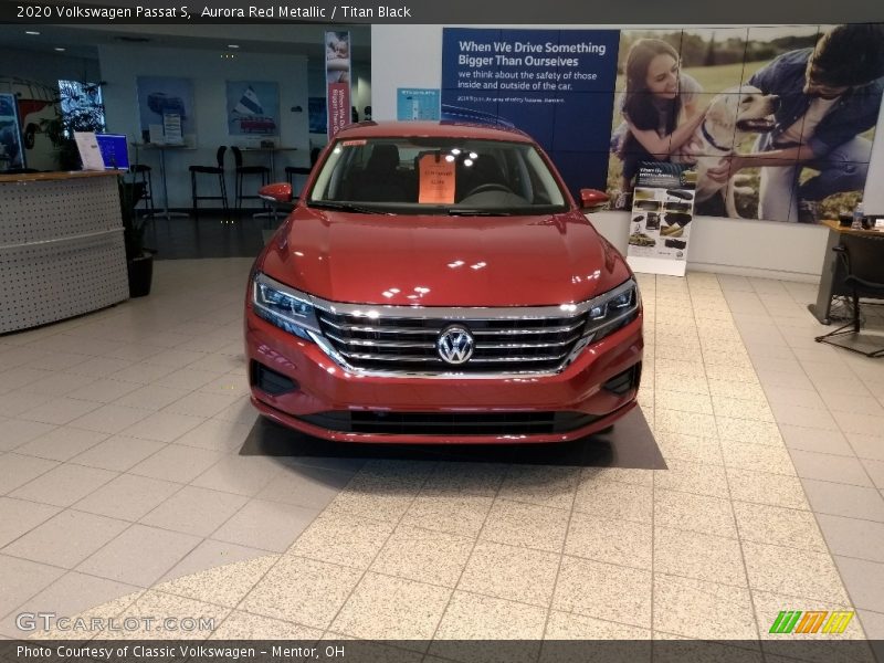 Aurora Red Metallic / Titan Black 2020 Volkswagen Passat S