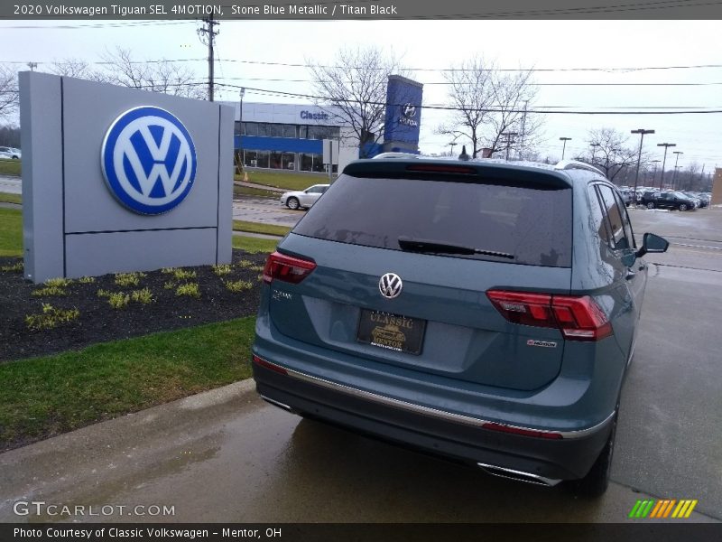 Stone Blue Metallic / Titan Black 2020 Volkswagen Tiguan SEL 4MOTION