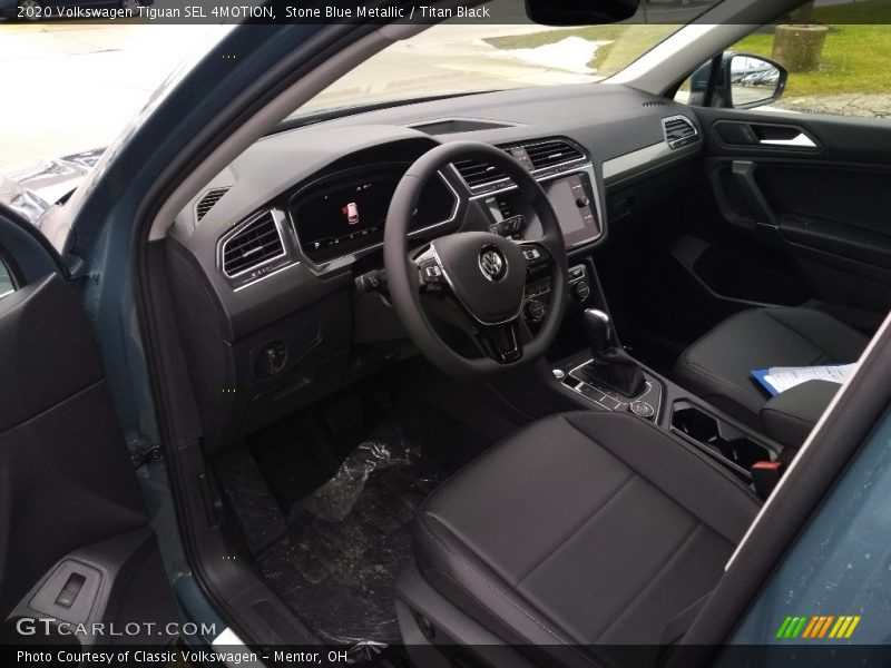 Stone Blue Metallic / Titan Black 2020 Volkswagen Tiguan SEL 4MOTION