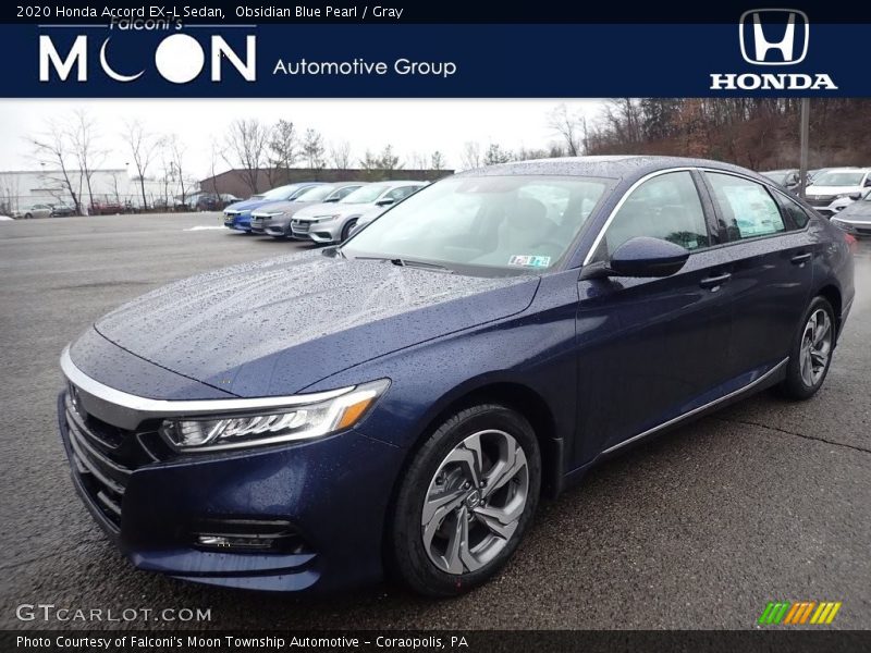 Obsidian Blue Pearl / Gray 2020 Honda Accord EX-L Sedan