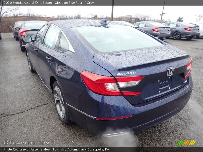 Obsidian Blue Pearl / Gray 2020 Honda Accord EX-L Sedan