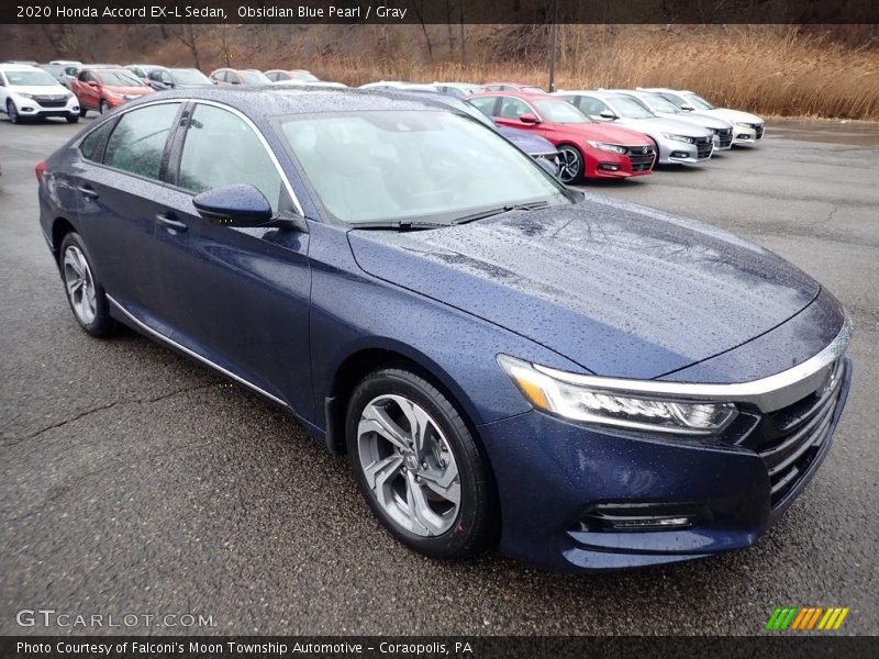 Obsidian Blue Pearl / Gray 2020 Honda Accord EX-L Sedan