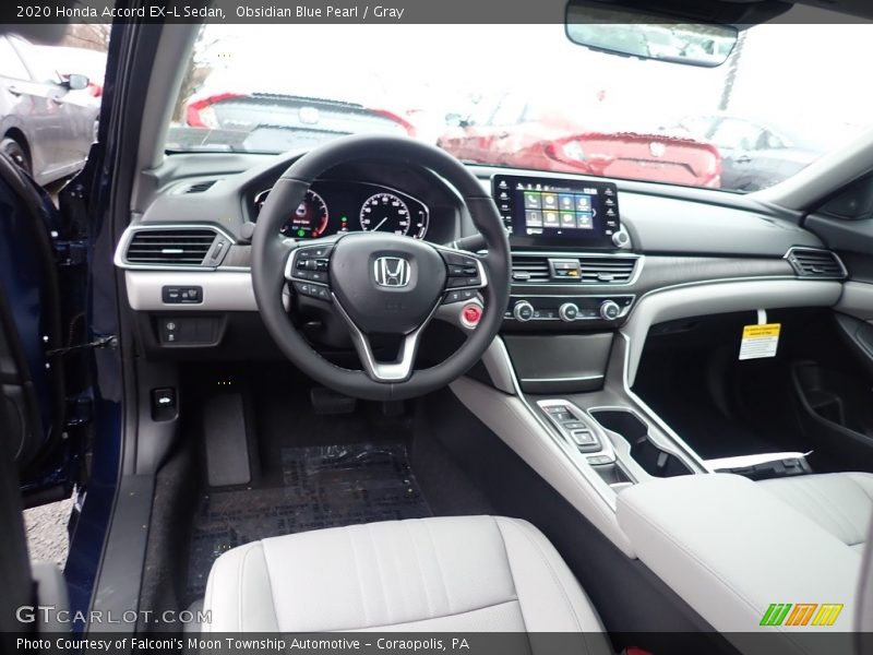 Obsidian Blue Pearl / Gray 2020 Honda Accord EX-L Sedan