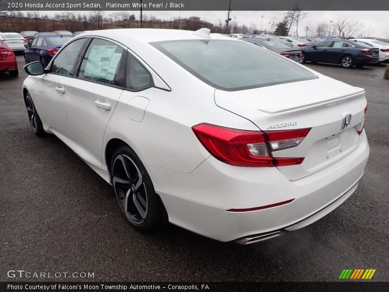Platinum White Pearl / Black 2020 Honda Accord Sport Sedan