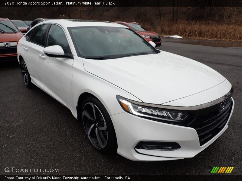 Platinum White Pearl / Black 2020 Honda Accord Sport Sedan