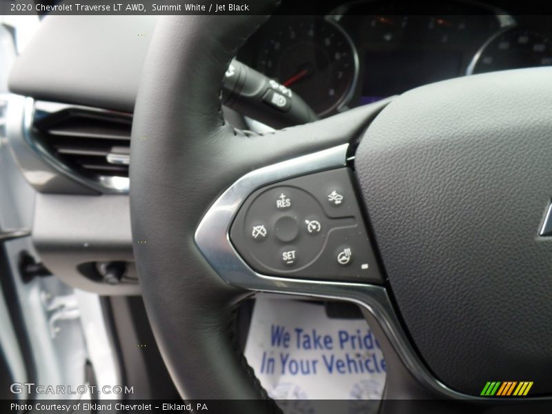 Summit White / Jet Black 2020 Chevrolet Traverse LT AWD
