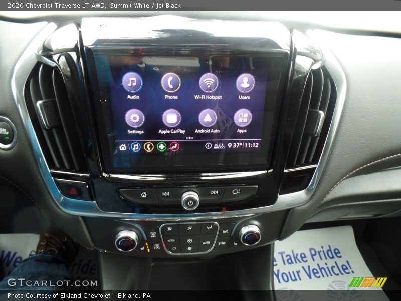 Summit White / Jet Black 2020 Chevrolet Traverse LT AWD