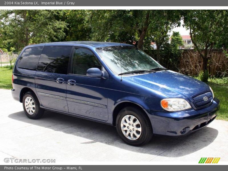 Imperial Blue / Gray 2004 Kia Sedona LX