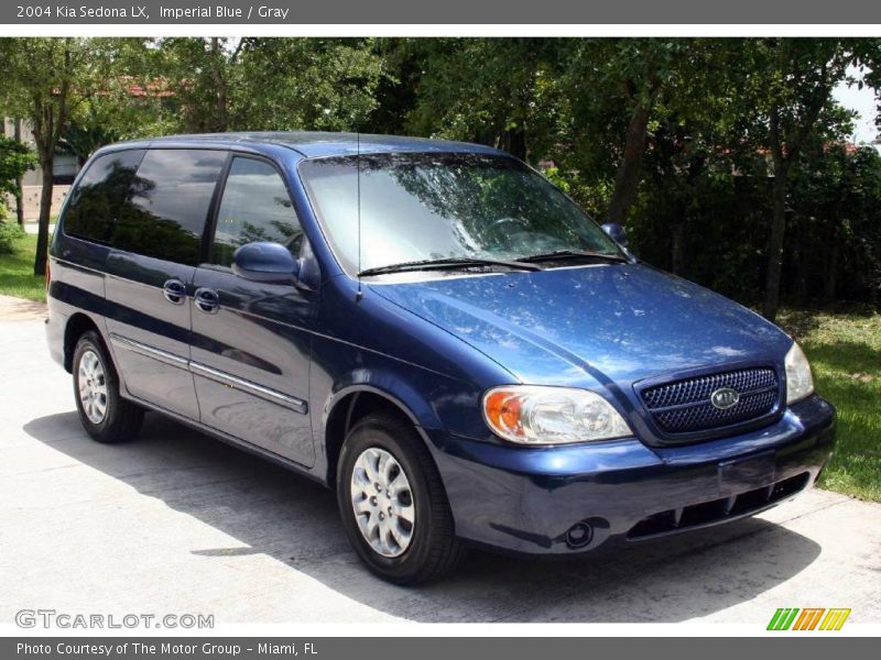 Imperial Blue / Gray 2004 Kia Sedona LX