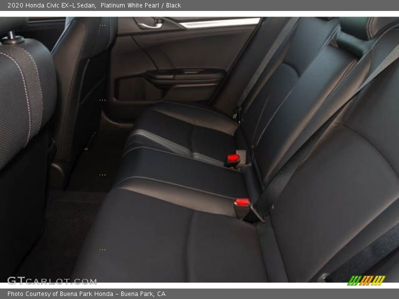 Platinum White Pearl / Black 2020 Honda Civic EX-L Sedan