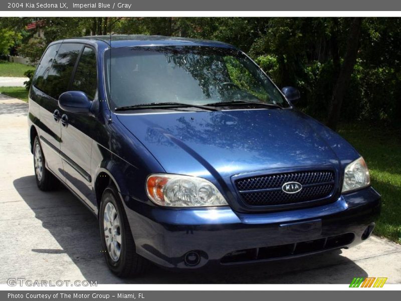 Imperial Blue / Gray 2004 Kia Sedona LX