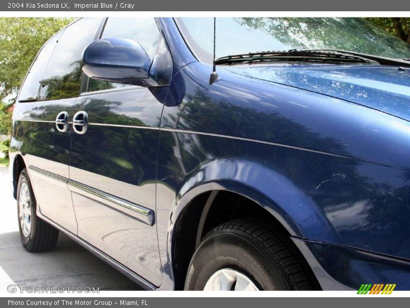 Imperial Blue / Gray 2004 Kia Sedona LX
