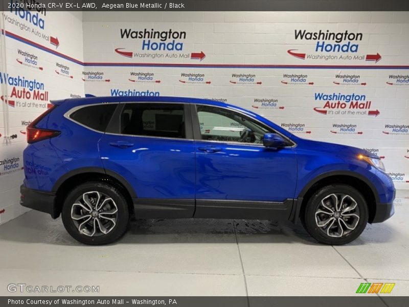 Aegean Blue Metallic / Black 2020 Honda CR-V EX-L AWD
