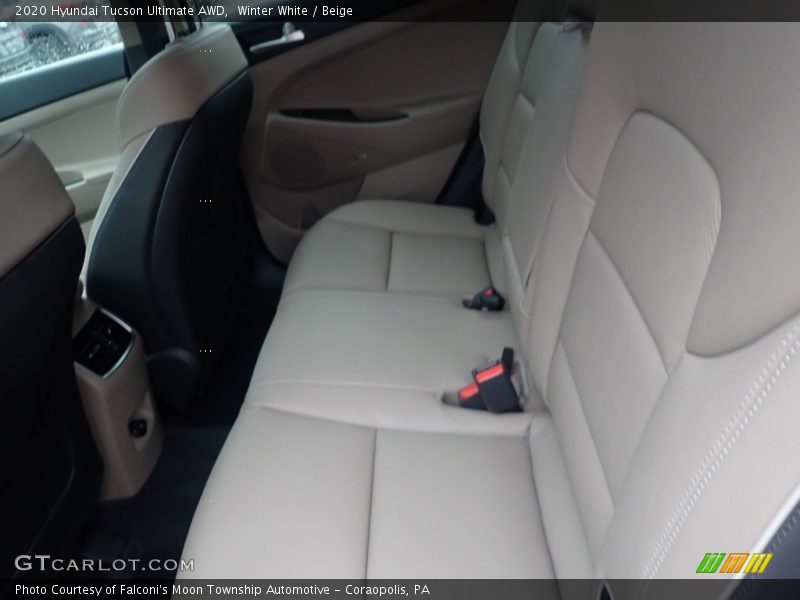 Winter White / Beige 2020 Hyundai Tucson Ultimate AWD