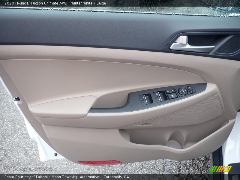 Winter White / Beige 2020 Hyundai Tucson Ultimate AWD