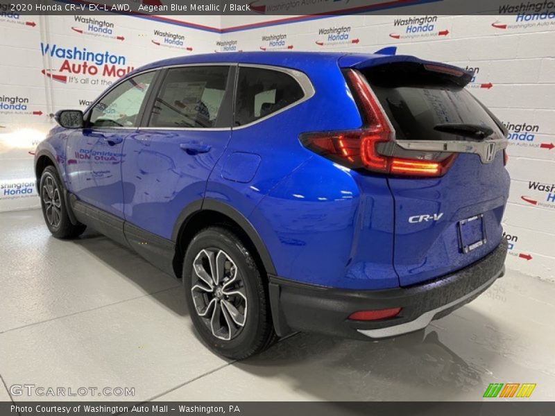 Aegean Blue Metallic / Black 2020 Honda CR-V EX-L AWD