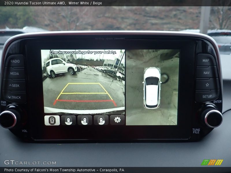 Winter White / Beige 2020 Hyundai Tucson Ultimate AWD