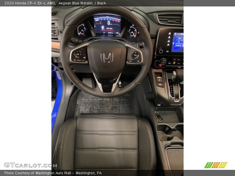 Aegean Blue Metallic / Black 2020 Honda CR-V EX-L AWD