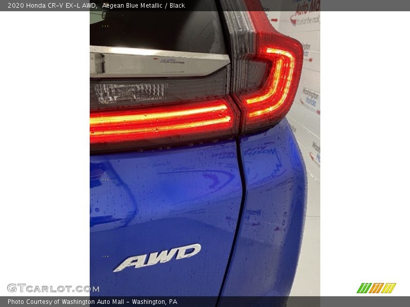 Aegean Blue Metallic / Black 2020 Honda CR-V EX-L AWD