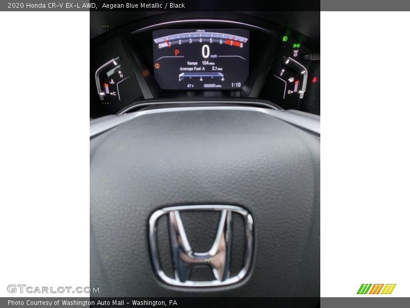 Aegean Blue Metallic / Black 2020 Honda CR-V EX-L AWD