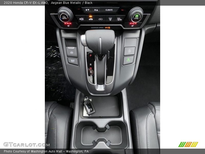 Aegean Blue Metallic / Black 2020 Honda CR-V EX-L AWD