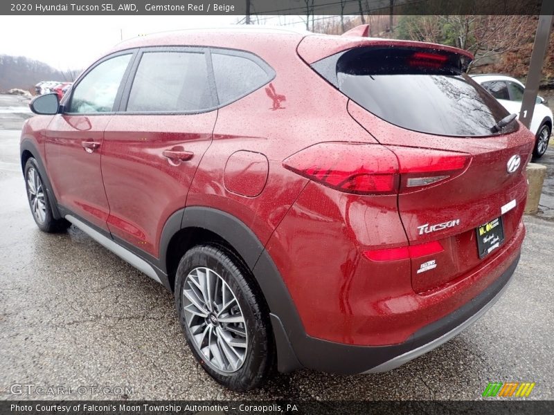 Gemstone Red / Beige 2020 Hyundai Tucson SEL AWD