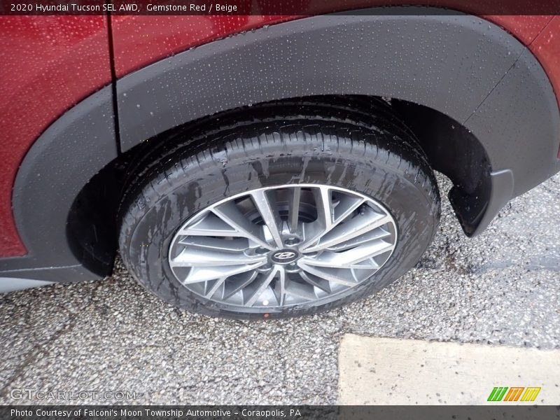 Gemstone Red / Beige 2020 Hyundai Tucson SEL AWD