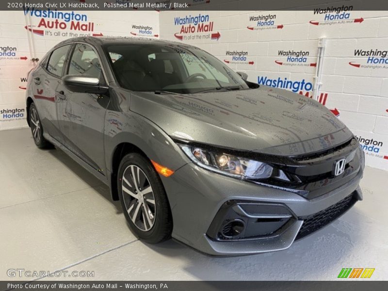 Polished Metal Metallic / Black 2020 Honda Civic LX Hatchback