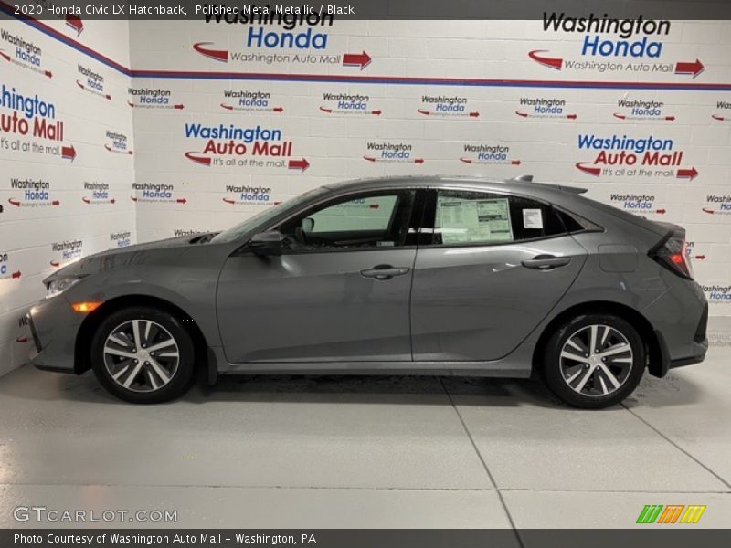 Polished Metal Metallic / Black 2020 Honda Civic LX Hatchback