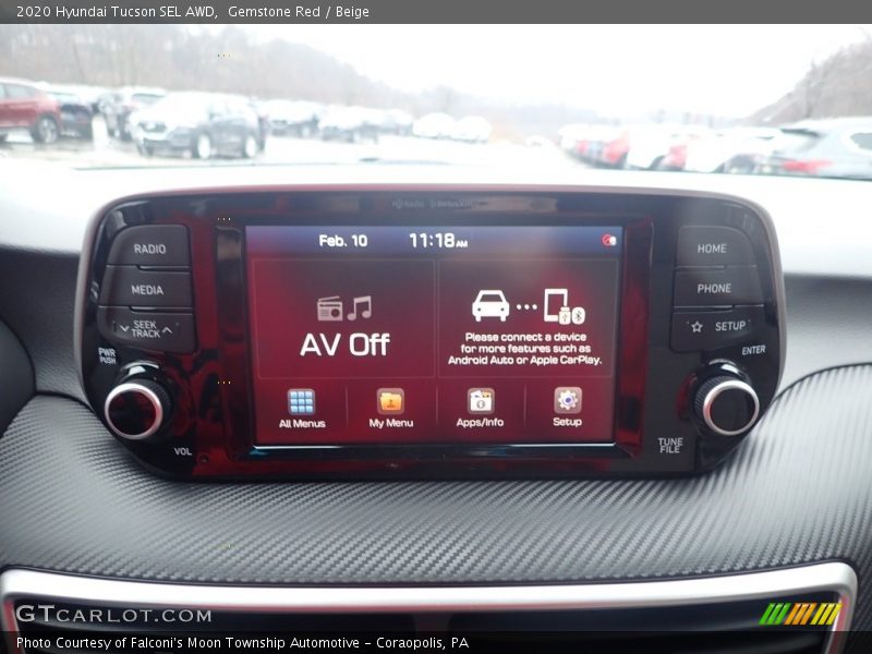 Gemstone Red / Beige 2020 Hyundai Tucson SEL AWD