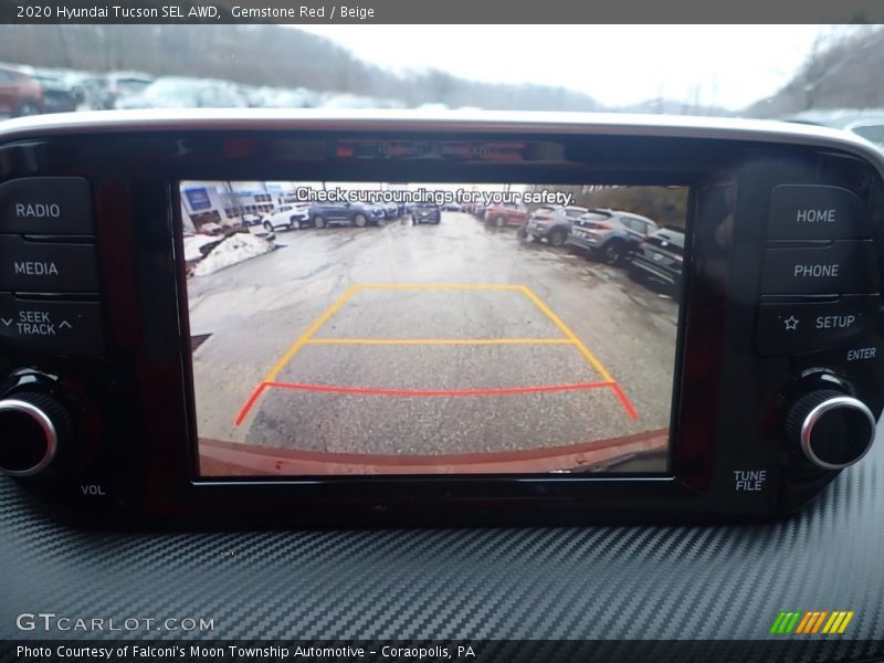 Gemstone Red / Beige 2020 Hyundai Tucson SEL AWD