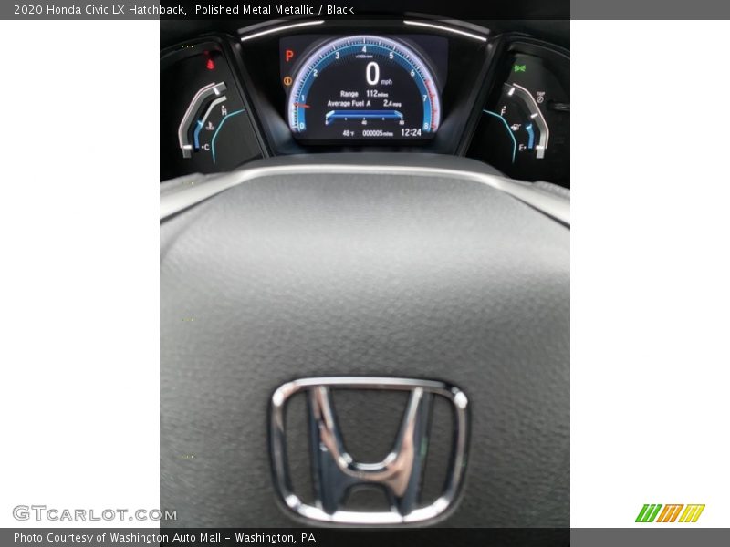 Polished Metal Metallic / Black 2020 Honda Civic LX Hatchback