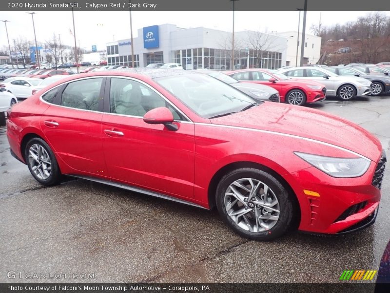 Calypso Red / Dark Gray 2020 Hyundai Sonata SEL