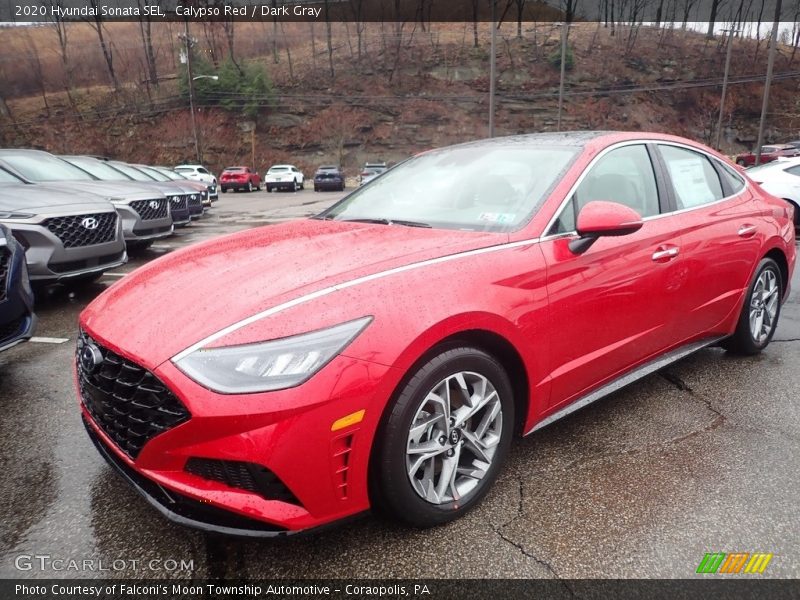 Calypso Red / Dark Gray 2020 Hyundai Sonata SEL