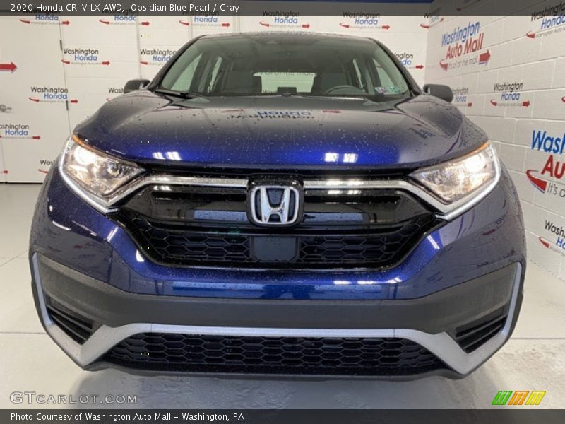 Obsidian Blue Pearl / Gray 2020 Honda CR-V LX AWD