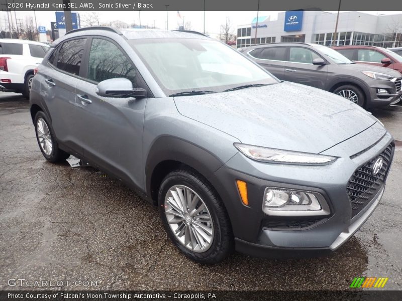 Sonic Silver / Black 2020 Hyundai Kona SEL AWD