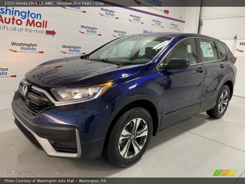 Obsidian Blue Pearl / Gray 2020 Honda CR-V LX AWD