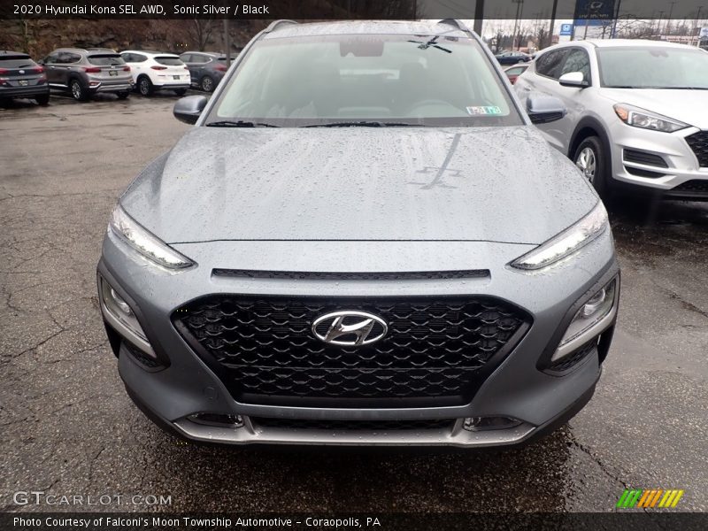 Sonic Silver / Black 2020 Hyundai Kona SEL AWD