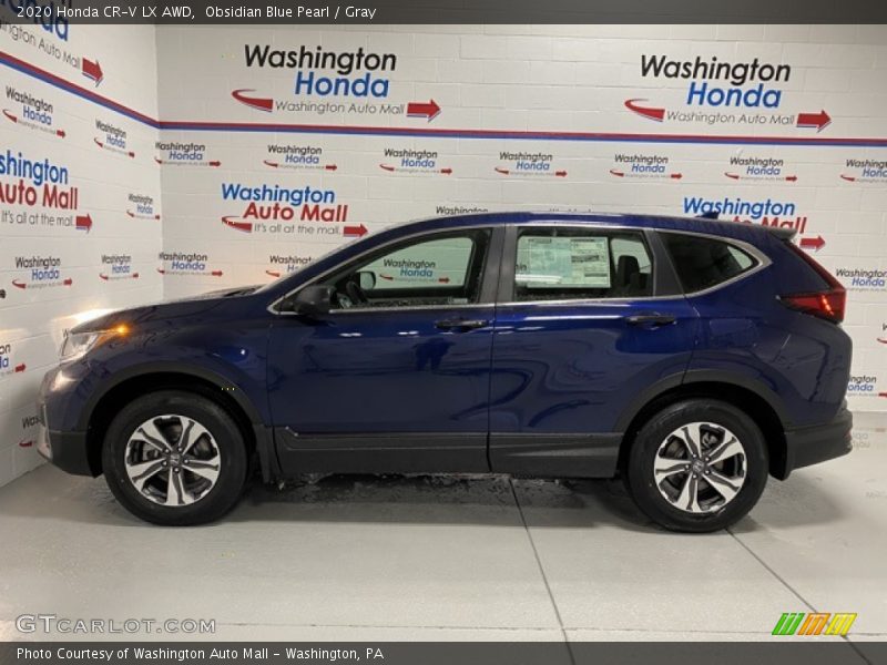 Obsidian Blue Pearl / Gray 2020 Honda CR-V LX AWD
