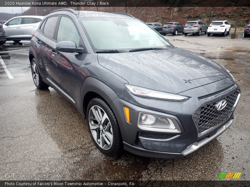 Thunder Gray / Black 2020 Hyundai Kona Ultimate AWD