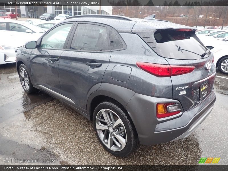 Thunder Gray / Black 2020 Hyundai Kona Ultimate AWD