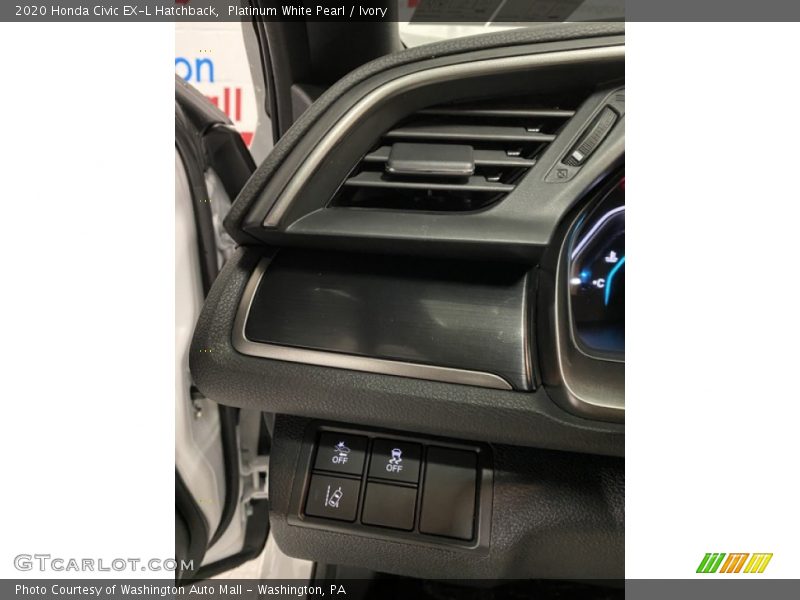 Platinum White Pearl / Ivory 2020 Honda Civic EX-L Hatchback