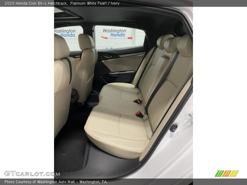 Platinum White Pearl / Ivory 2020 Honda Civic EX-L Hatchback