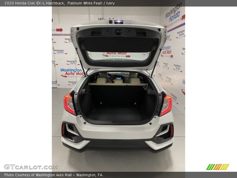 Platinum White Pearl / Ivory 2020 Honda Civic EX-L Hatchback