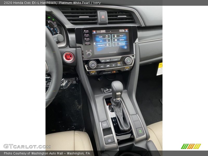 Platinum White Pearl / Ivory 2020 Honda Civic EX-L Hatchback