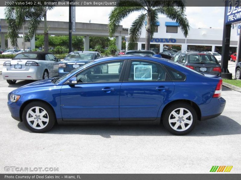 Brilliant Blue Metallic / Dark Beige/Quartz 2007 Volvo S40 2.4i