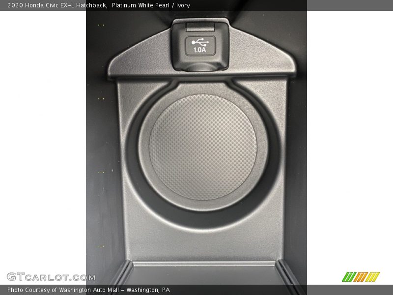 Platinum White Pearl / Ivory 2020 Honda Civic EX-L Hatchback