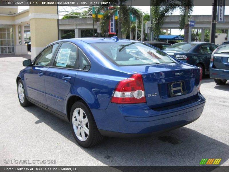 Brilliant Blue Metallic / Dark Beige/Quartz 2007 Volvo S40 2.4i